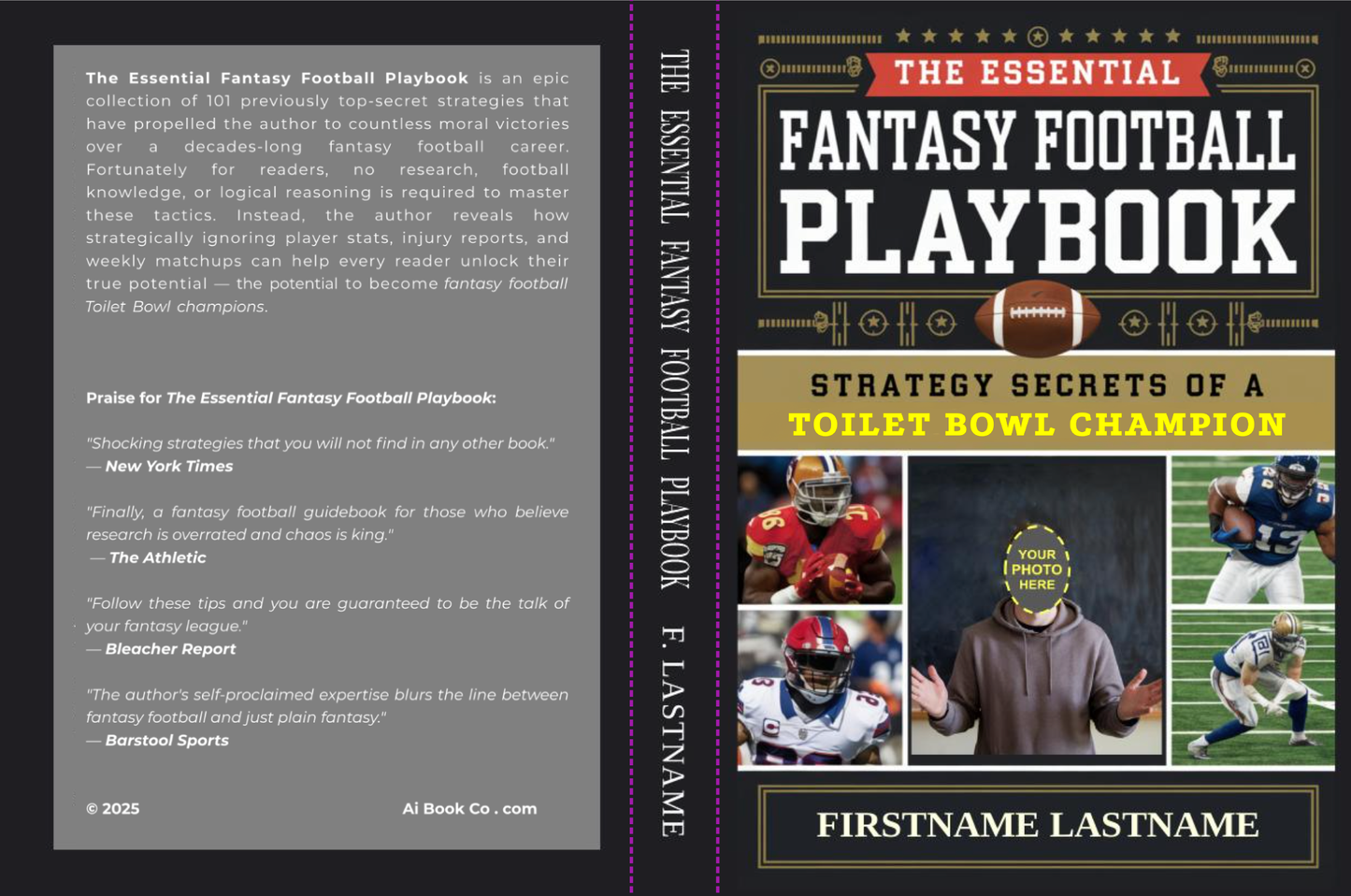 The Essential Fantasy Football Playbook (Personalizable Hardcover)
