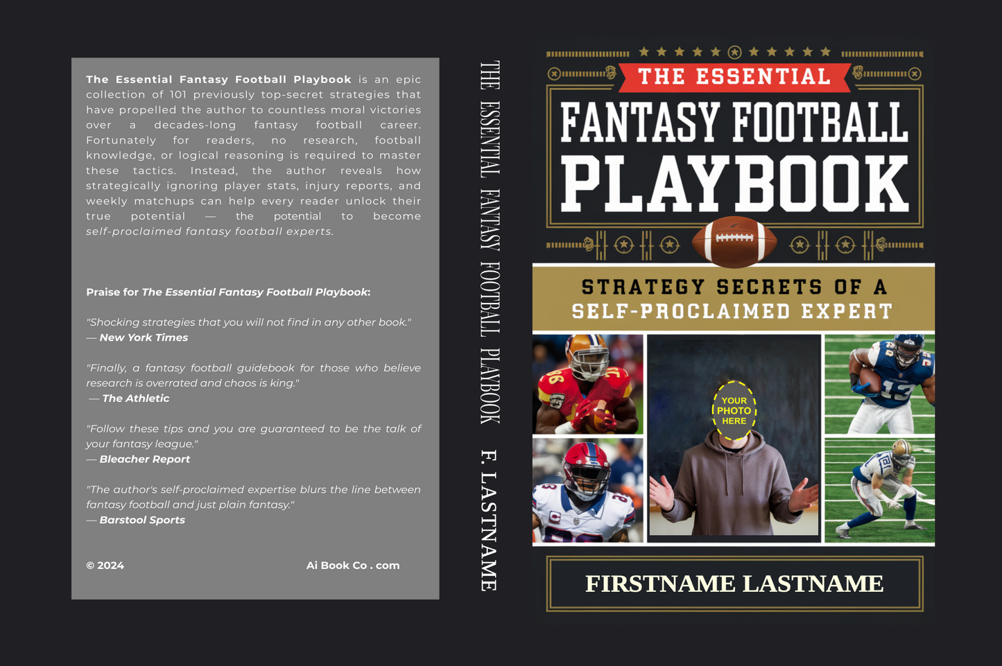 The Essential Fantasy Football Playbook (Personalizable Hardcover)