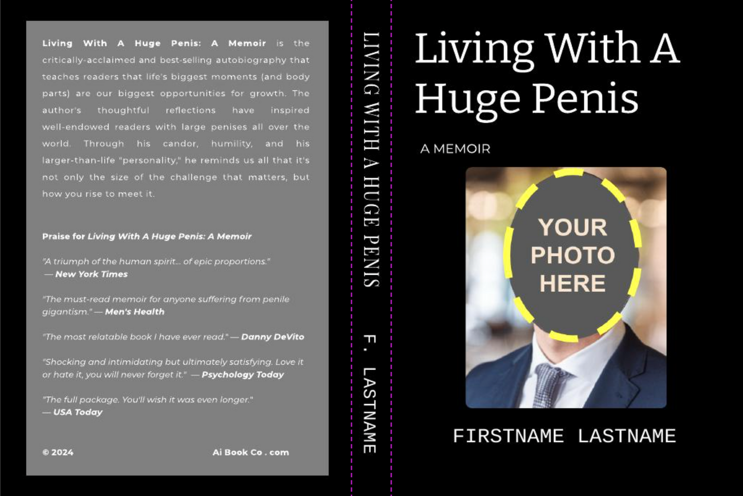 Living With A Huge Penis (Personalizable Hardcover)