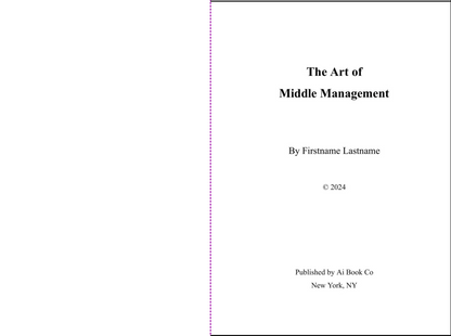 The Art of Middle Management (Personalizable Hardcover)